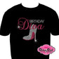 birthday_diva_heel design unisex shirt rhinestones sparkle bling