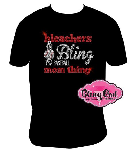 bleachers_bling_baseball_mom shirts gameday tshirts rhinestones sparkle bling