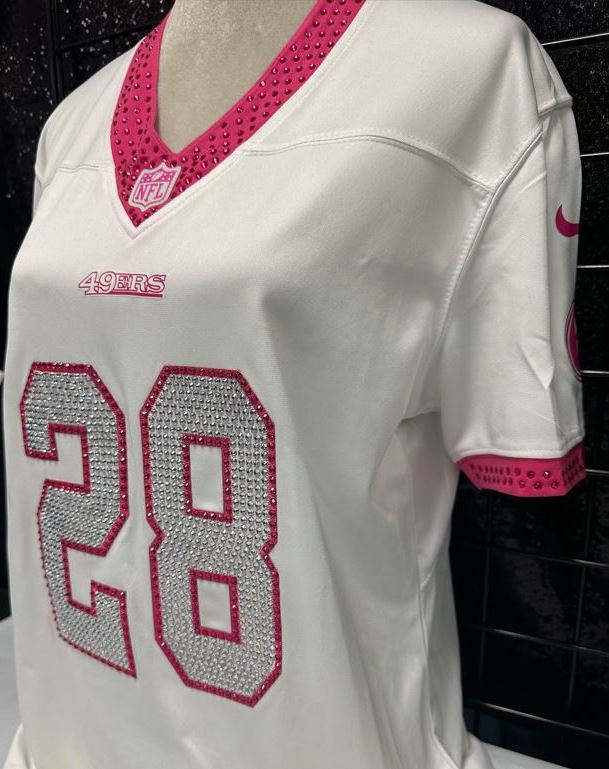 Bling Jersey Customer Supplied Any Sport Jersey Bling Owl Creations bling-jersey-customer-supplied-any-sport-jersey-bling-owl-creations