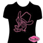 boots_hat design  country western rhinestones sparkle bling transfer