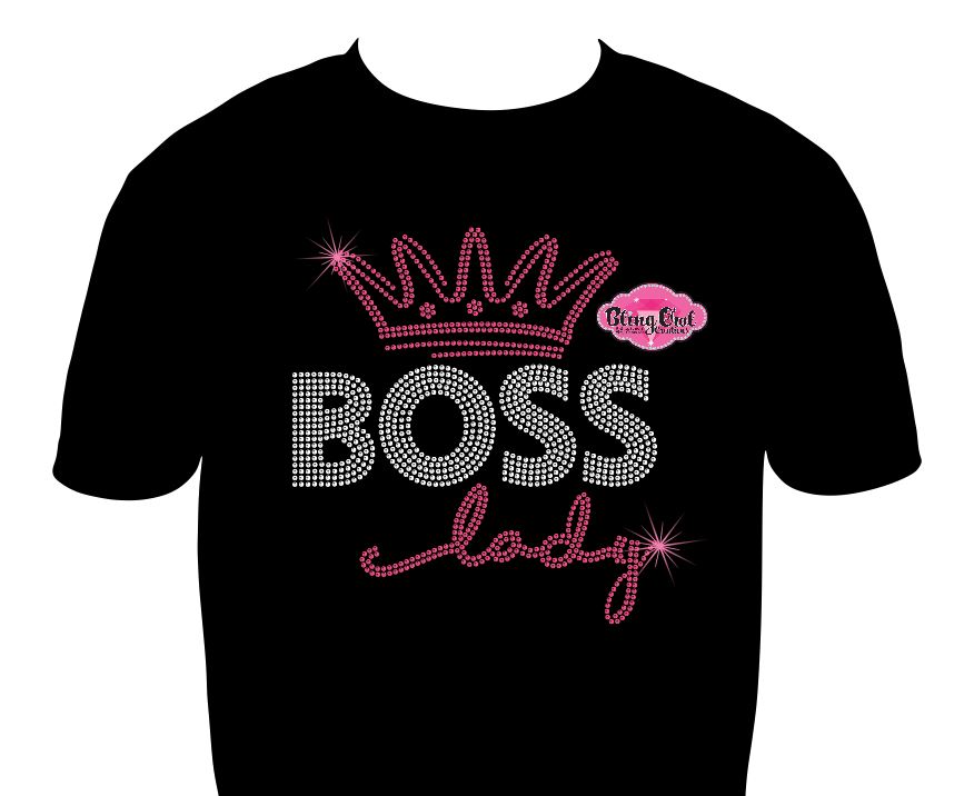Boss Lady Crown (Rhinestone Transfer)