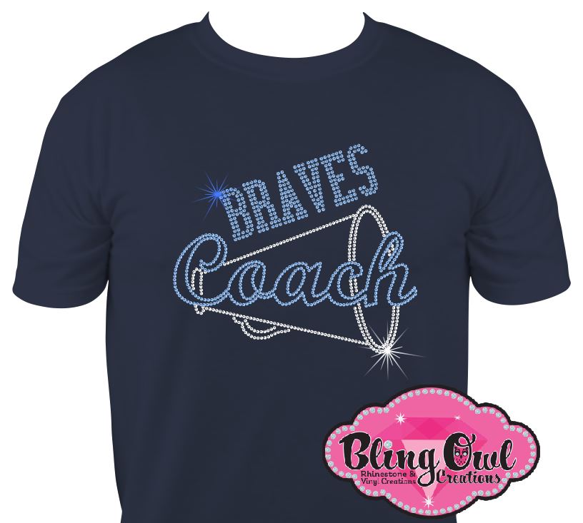 cheer_coach spirit_wear school_color school_mascot personalized custom rhinestones sparkle team_bling show off the pride_support for your squad