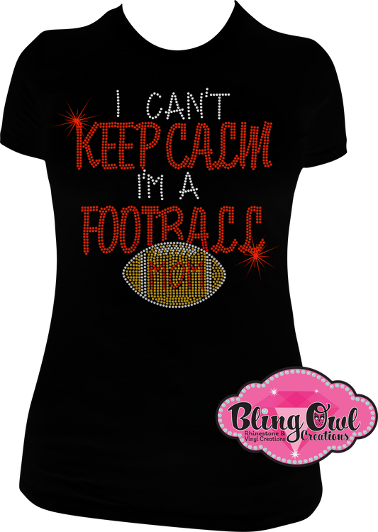 football_mom spirit_wear rhinestones sparkle bling transfer