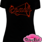 cheer_coach with megaphone rhinestones sparkle bling transfer