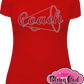 cheer_coach with megaphone rhinestones sparkle bling transfer