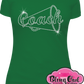 cheer_coach with megaphone rhinestones sparkle bling transfer