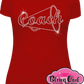 cheer_coach with megaphone rhinestones sparkle bling transfer