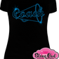 cheer_coach with megaphone rhinestones sparkle bling transfer