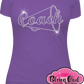 cheer_coach with megaphone rhinestones sparkle bling transfer