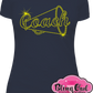 cheer_coach with megaphone rhinestones sparkle bling transfer