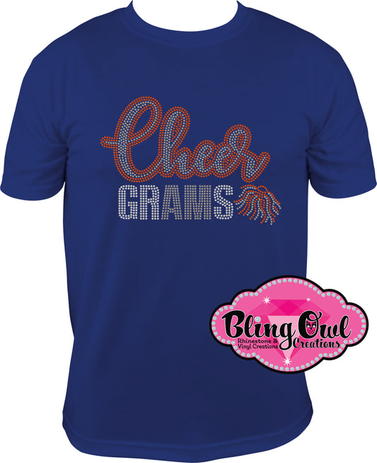 cheer_grams with_pom rhinestones sparkle bling transfer