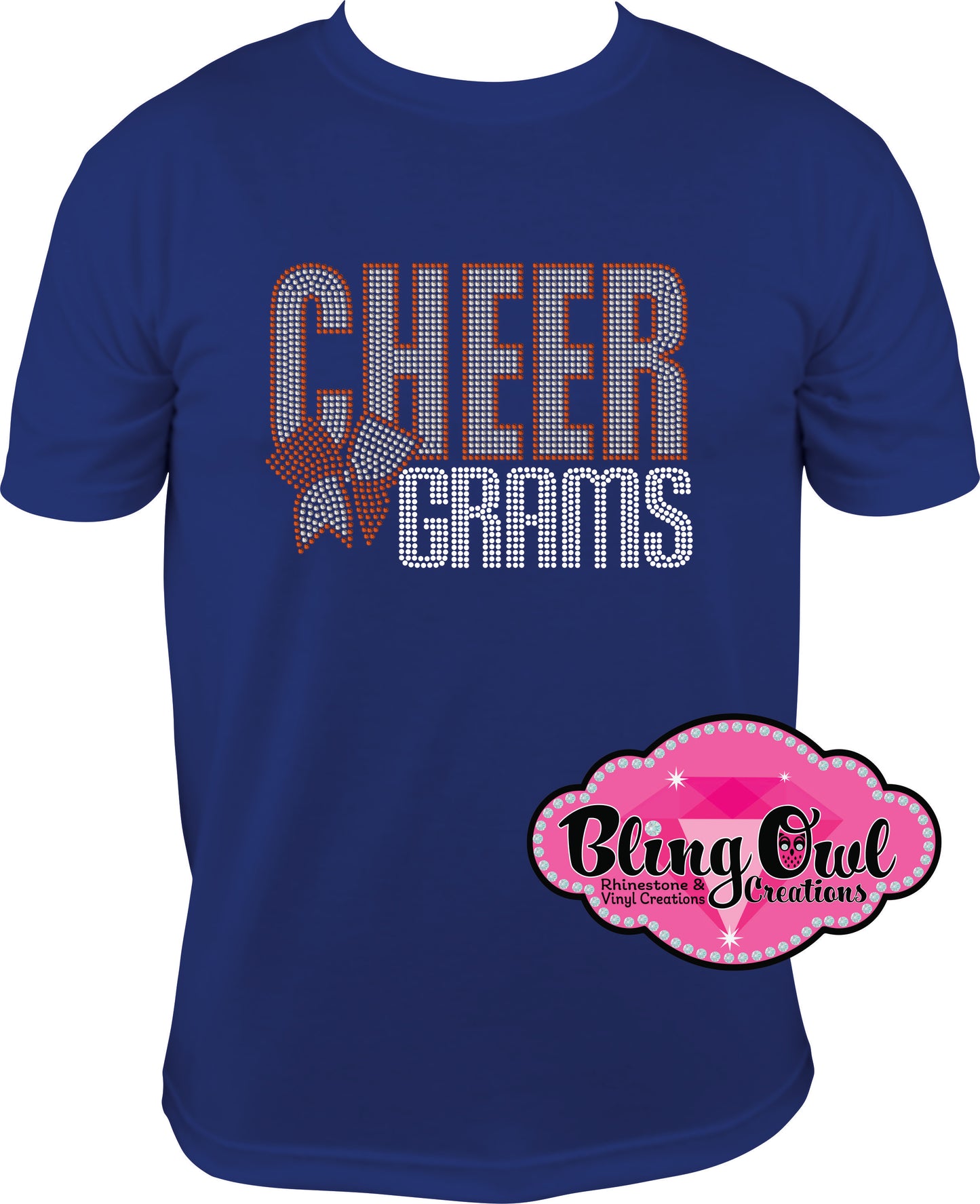 cheer_grams with_bow school_spirit_wear rhinestones sparkle bling transfer
