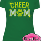 cheer_mom with paw rhinestones sparkle bling transfer