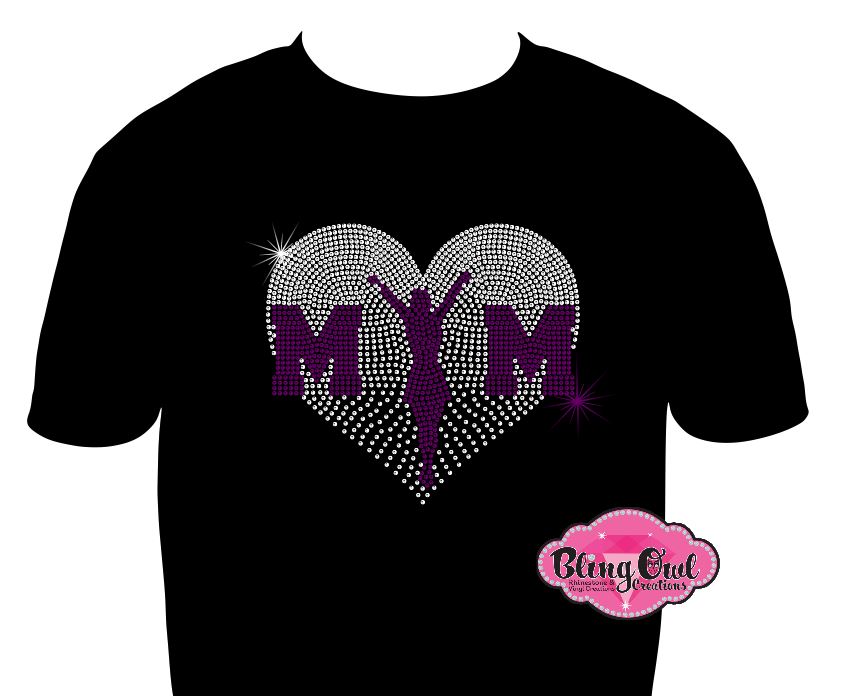 cheer_mom faded_heart design shirt cheer_love cheer_mom_bling biggest_fan shirt_for_mamas cheerleading_momma rhinestones sparkle bling