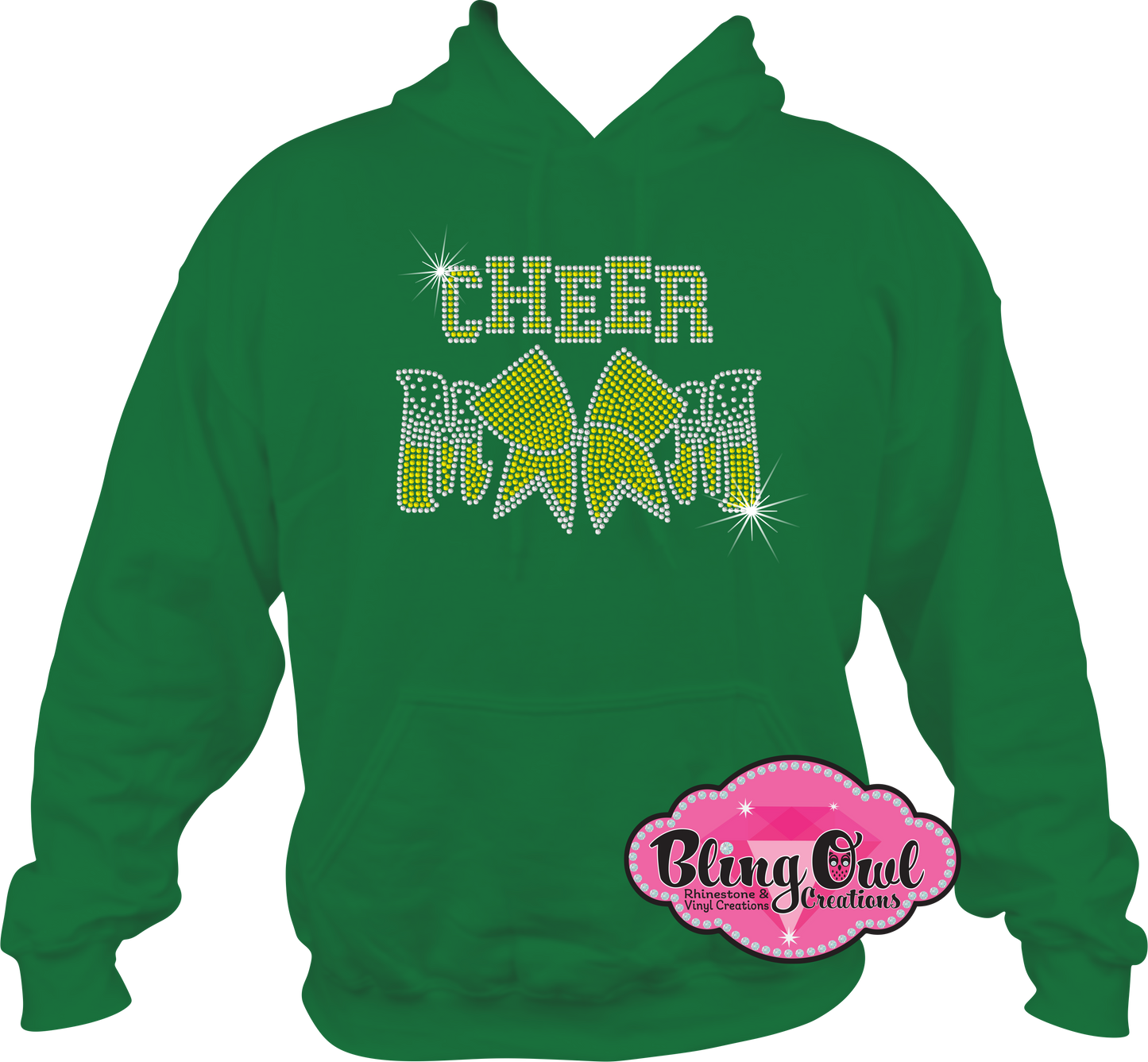 cheer_mom with bow_print rhinestones sparkle bling transfer