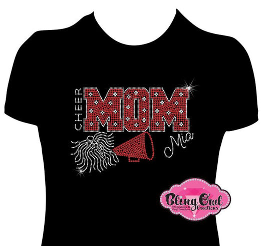 cheer_mom_of customizable shirt cheer_love cheer_mama cheer_bling rhinestones sparkle bling
