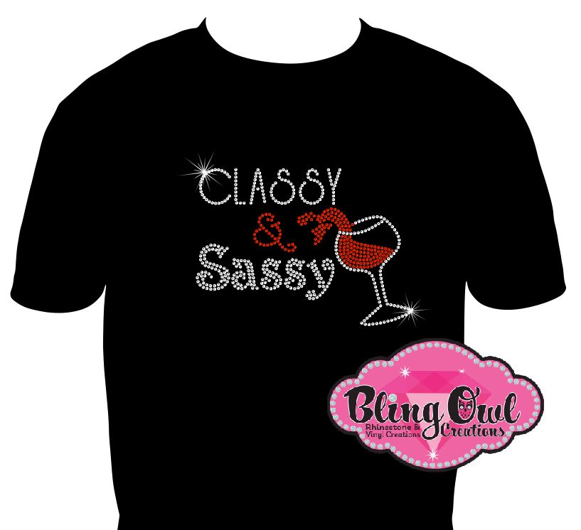 classy_sassy_wine glam_shirt design rhinestones sparkle bling
