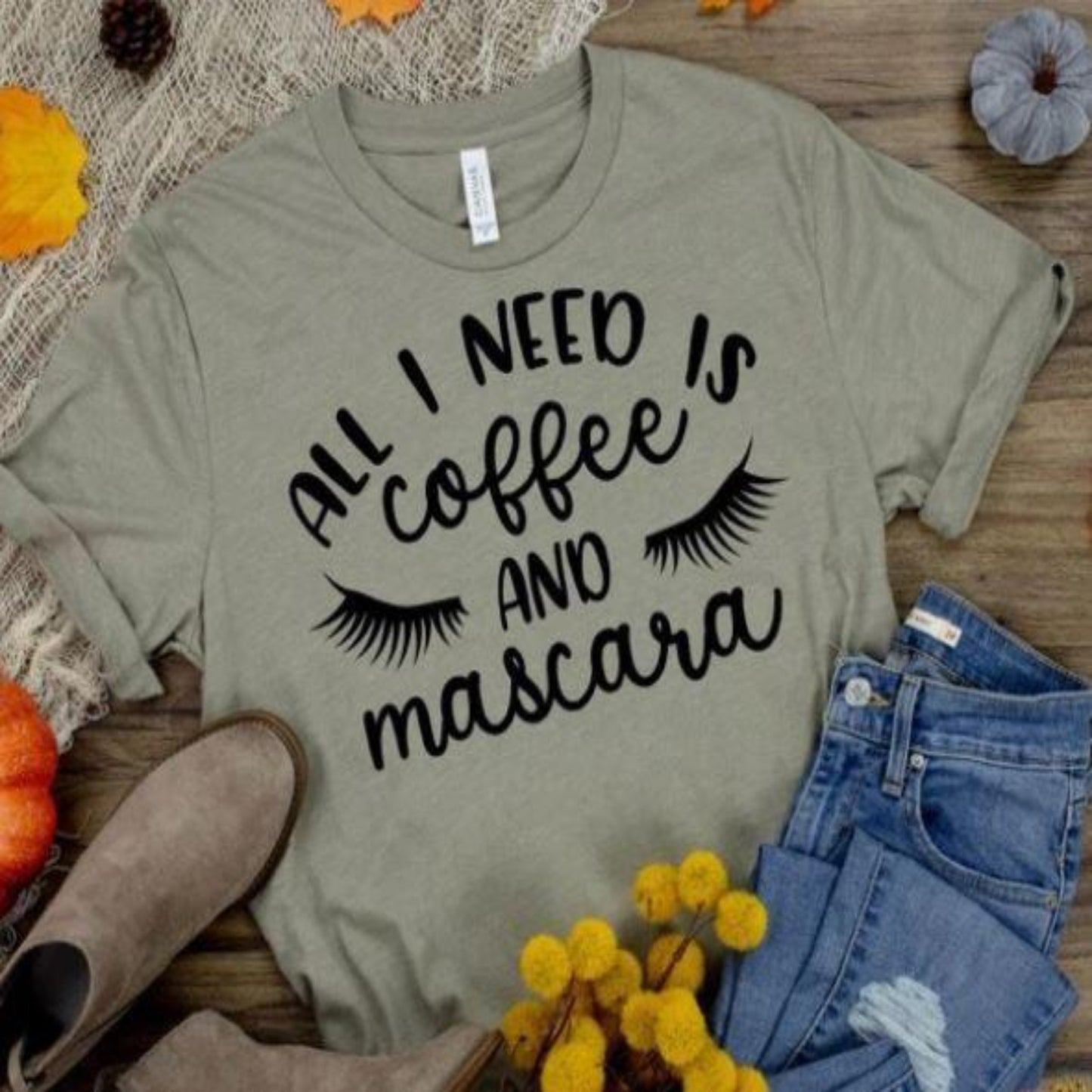 need_coffee_mascara specialty tee comfortable_tshirt everyday_wear casual shirt
