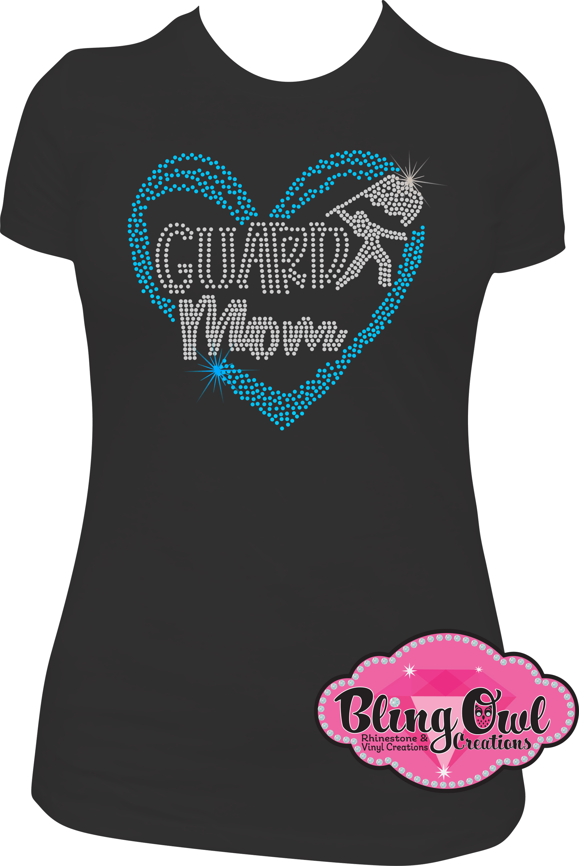 guard_mom_heart spirit_wear rhinestones sparkle bling transfer