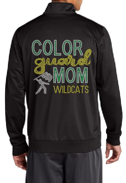 color_guard_mom_wildcats school_spiritwear rhinestones sparkle bling