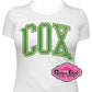 cox_school_logo_school spirit wear _rhinestone_sparkle_bling