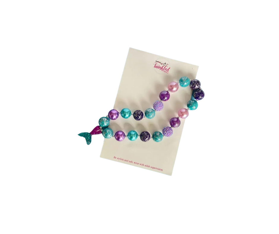 mermaid bubble necklace - young girl accessories 