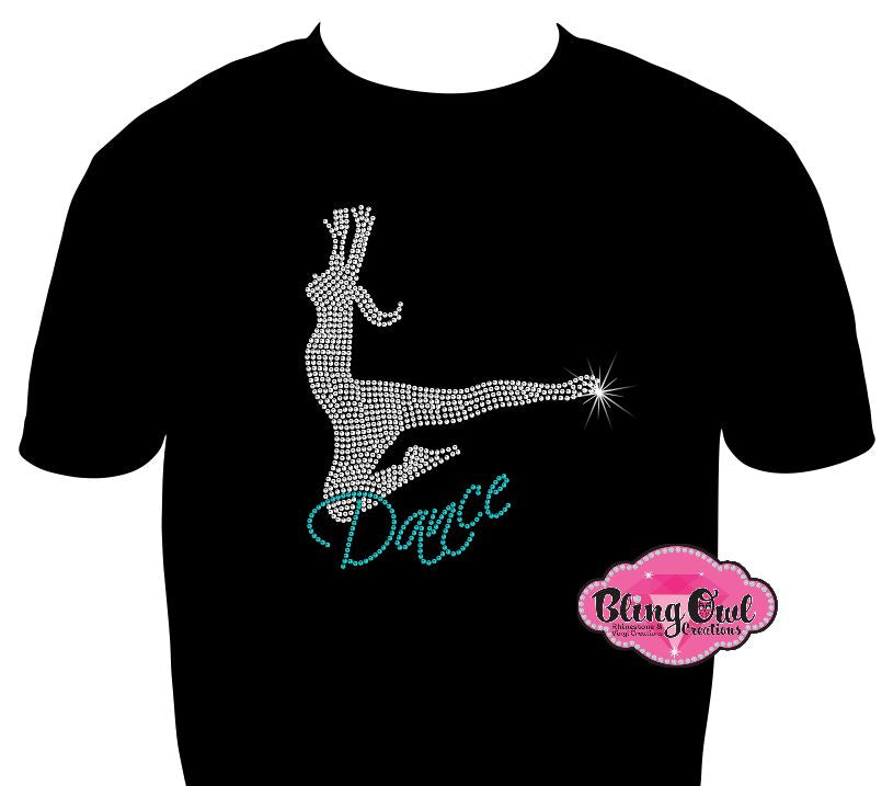 dance design rhinestones sparkle bling transfer