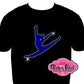 dancer_outline design shirt rhinestones sparkle bling transfer