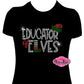 educator_elves design shirt christmas tshirt holiday wear rhinestones sparkle bling