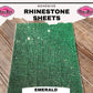 emerald colored adhesive rhinestone sheets sparkle bling diy aesthetic decor