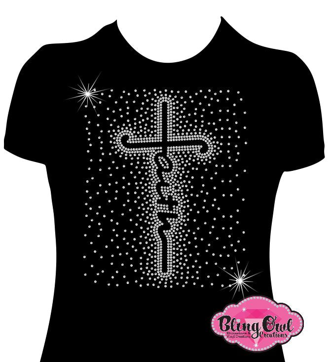 faith fitted shirt christian clothing tshirt rhinestones sparkle bling