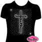 faith design rhinestones sparkle bling transfer