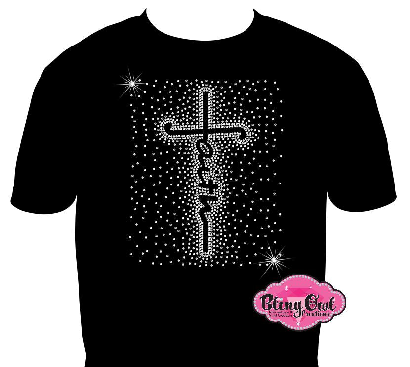 faith unisex shirt rhinestones sparkle bling