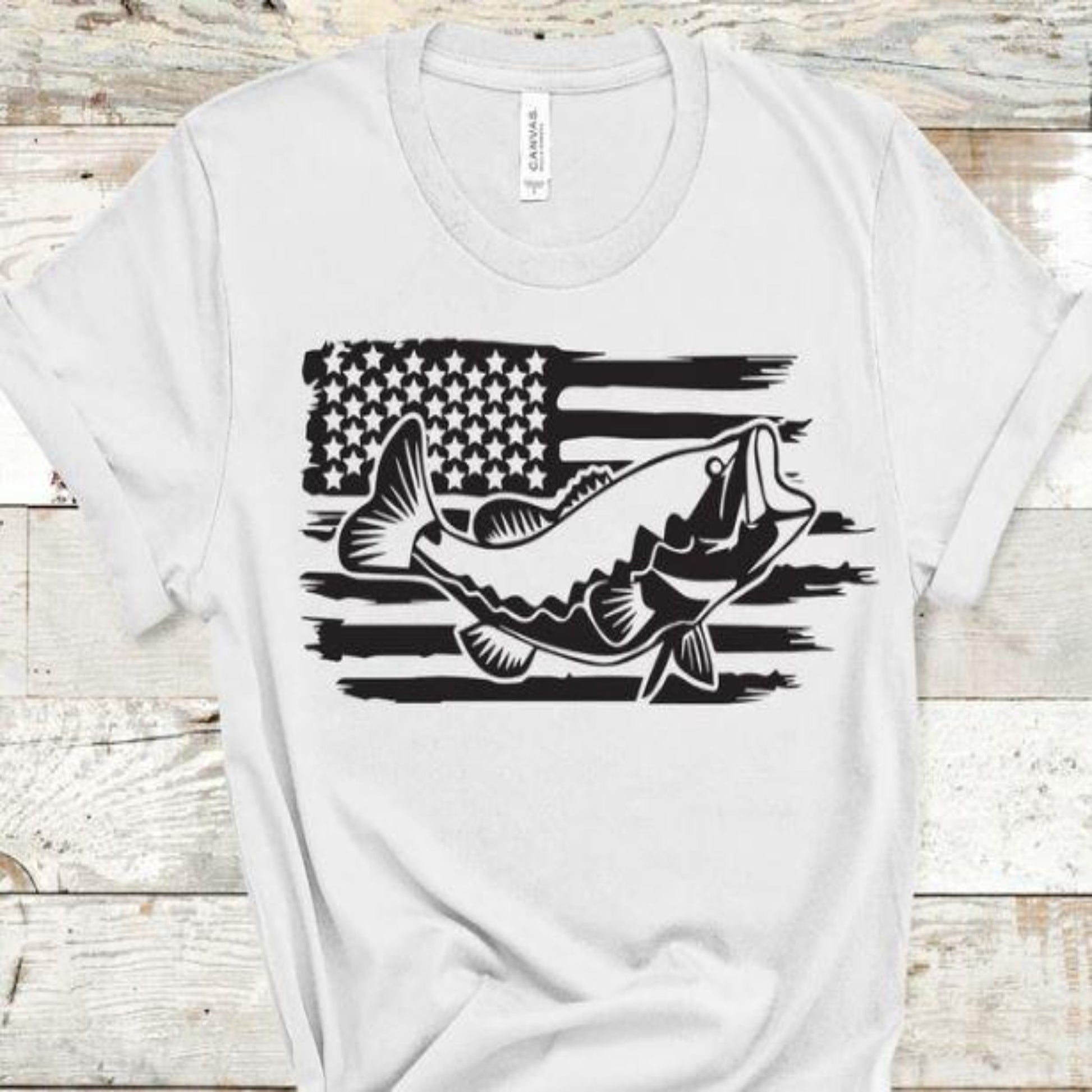 fish_american_flag specialty tee everyday wear casual tshirt comfortable shirt