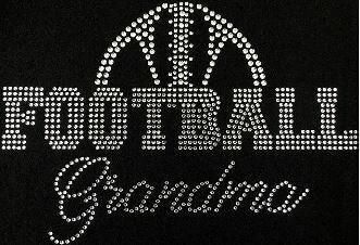 football_grandma spirit_wear rhinestones sparkle bling transfer