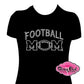 football_mom design shirt football glamvibes rhinestones sparkle bling