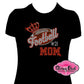 football_mom with crown personalized with number rhinestones sparkle bing