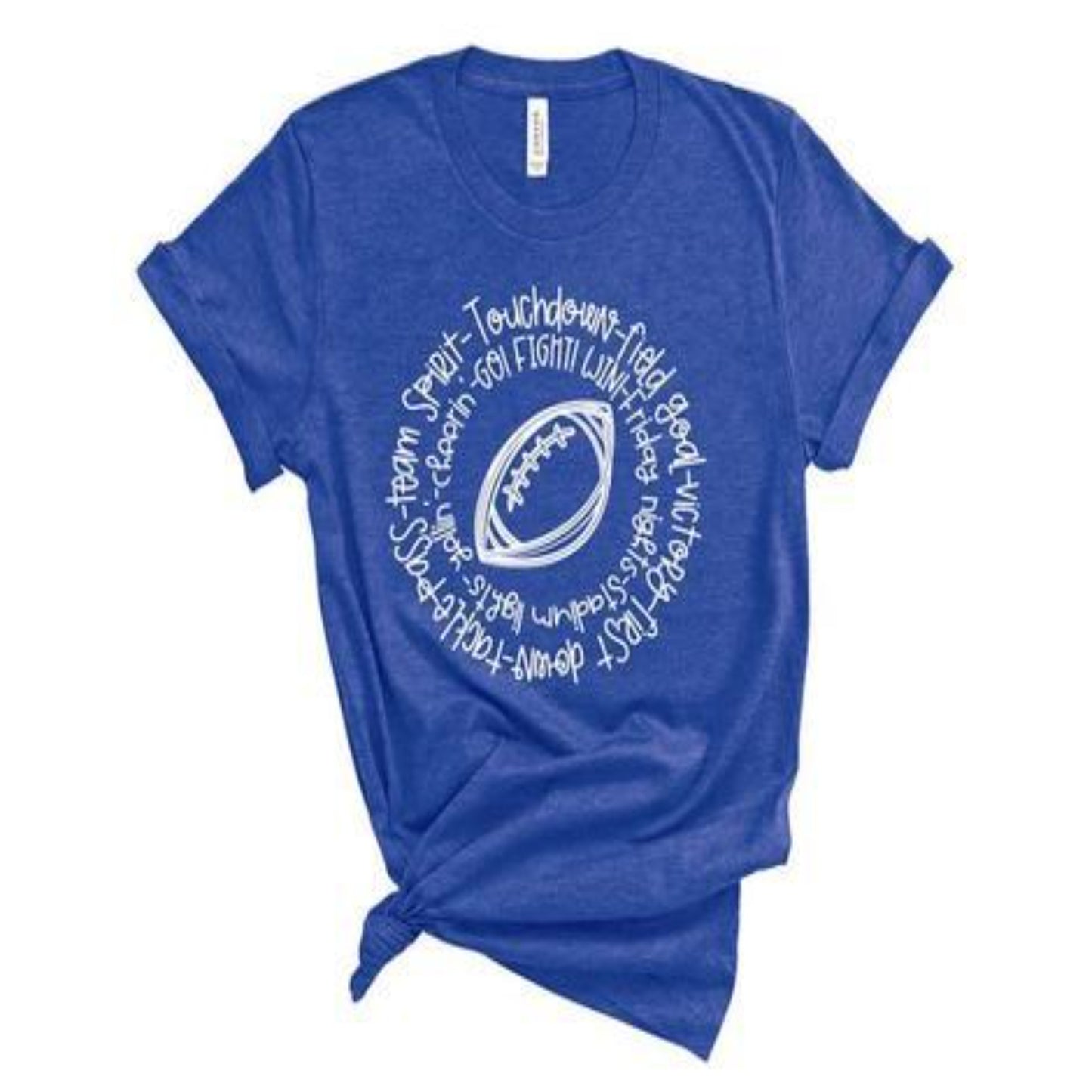 football_touchdown_team_spirit_tackle_pass specialty tee everyday wear  casual shirt comfortable tshirt