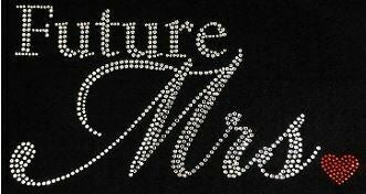 bride wedding mrs. future_mrs rhinestones sparkle bling transfer