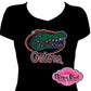 Greenbrier Gators Face (Rhinestone Design)