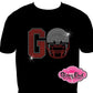 go_football_helmet design shirt football_season_shirt football_fan_tees support_your_team customized_shirts personalized_tees_for football_fans gameday tshirt sparkle and stand out rhinestones sparkle bling