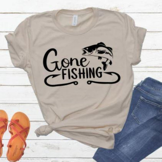 gone_fishing specialty tee casual shirt everyday_wear fishing tshirt