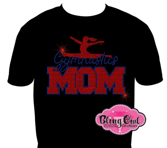 gymnastics_mom design shirt glam_vibes_outfit rhinestones sparkle bling