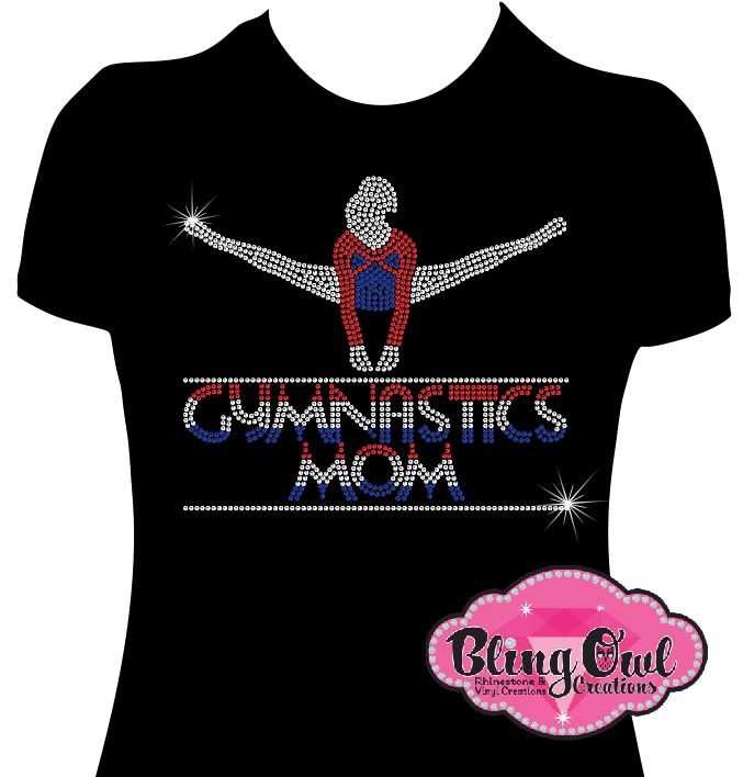 gymnastics_mom design shirt glam_vibes_outfit rhinestones sparkle bling