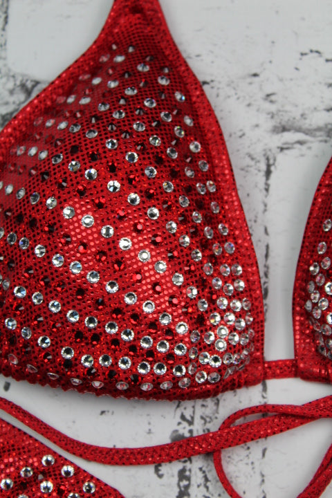 Women's Competition Bikini Suit, Competition Set, Figure Bikini, Posing Competition Bikini, Wellness Competition Bikini, NPC, Rhinestones Sparkle Bling