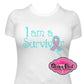 iam_survivor_ribbon design shirt rhinestones sparkle bling