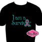 iam_survivor_ribbon design shirt rhinestones sparkle bling