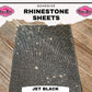 jet_black colored adhesive rhinestone sheets sparkle bling diy aesthetic decor