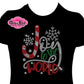 joy_to_the_world design shirt christmas tshirt holiday wear rhinestones sparkle bling