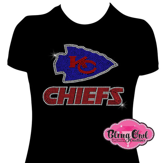 kempsville_highschool_chiefs_arrow logo rhinestones sparkles bling